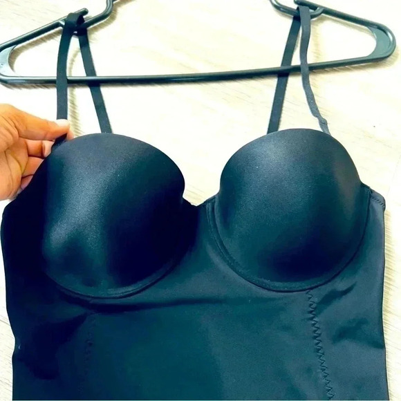 La SENZA BLACK SHAPEWEAR PUSH-UP BUSTIER SNATCH LOOK SIZE  LARGE - Picture 2 of 12